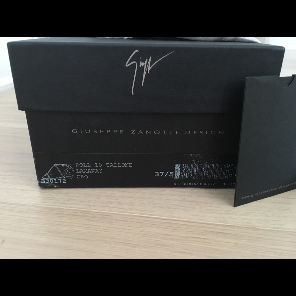 *SOLD* Giuseppe Zanotti Metal Plated Flat Sandals - Picture 6 of 6